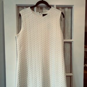 Quilted winter white dress